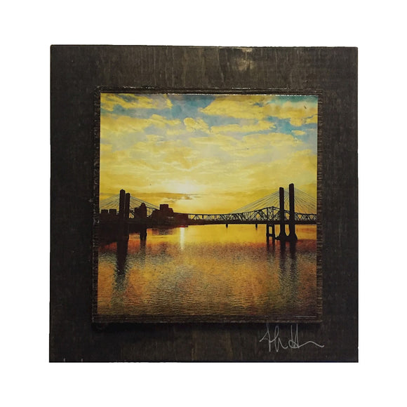Louisville Golden Bridge Wooden Art
