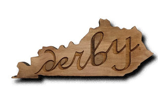 Kentucky Shape with Derby Script Magnet