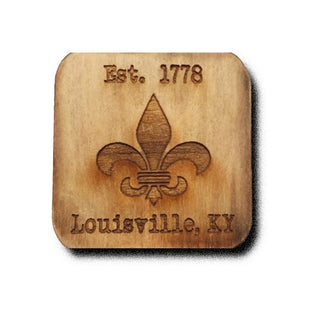 Fleur De Lis Louisville Square Magnet